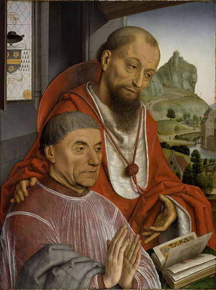 A Donor Canon and St Jerome ca 1475-1480 by Simon Marmion